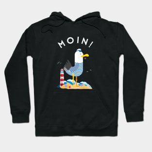 Moin Möwe Kapitän Norddeutschland Hoodie